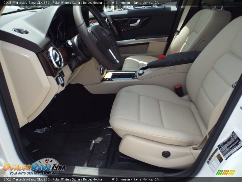 2015 Mercedes-Benz GLK 350 Polar White / Sahara Beige/Mocha Photo #7