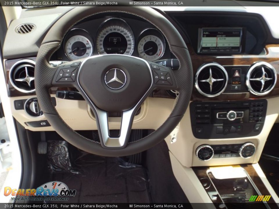 2015 Mercedes-Benz GLK 350 Polar White / Sahara Beige/Mocha Photo #9