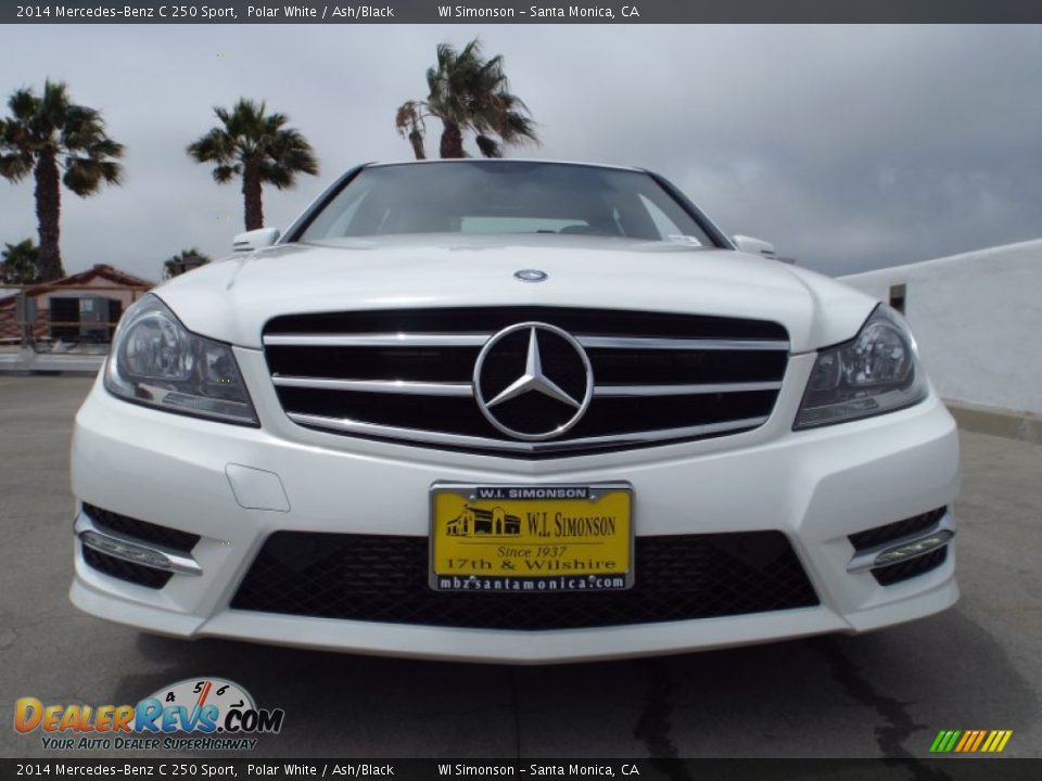 2014 Mercedes-Benz C 250 Sport Polar White / Ash/Black Photo #2