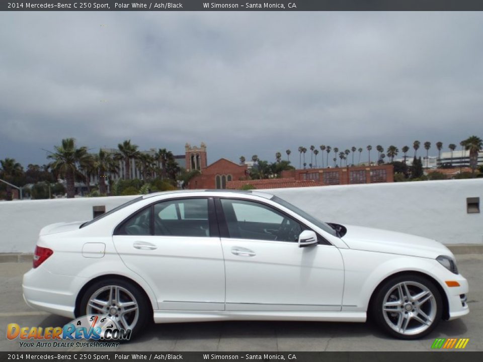 2014 Mercedes-Benz C 250 Sport Polar White / Ash/Black Photo #3