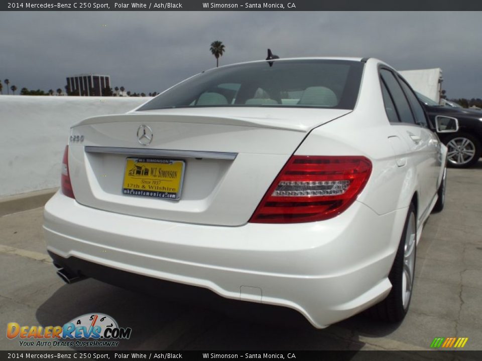 2014 Mercedes-Benz C 250 Sport Polar White / Ash/Black Photo #4