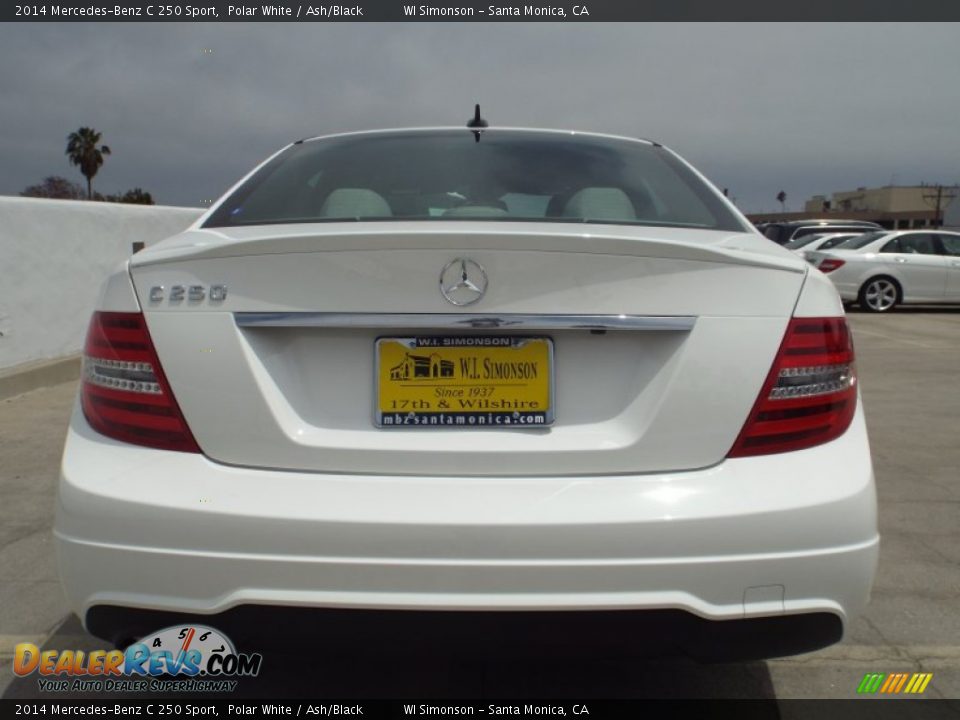 2014 Mercedes-Benz C 250 Sport Polar White / Ash/Black Photo #5