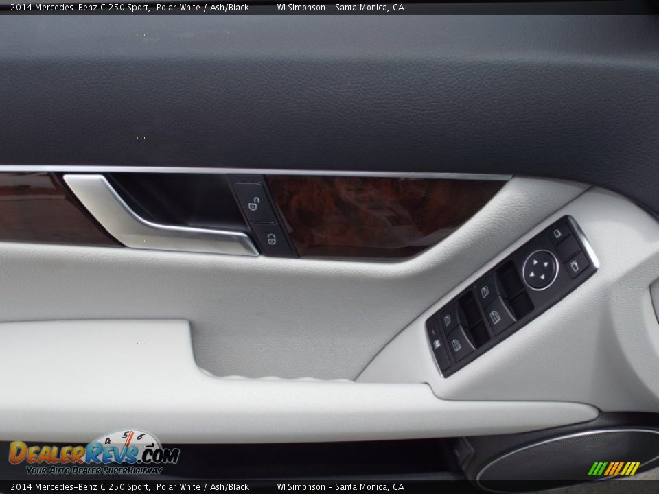 2014 Mercedes-Benz C 250 Sport Polar White / Ash/Black Photo #6