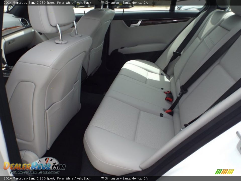 2014 Mercedes-Benz C 250 Sport Polar White / Ash/Black Photo #8
