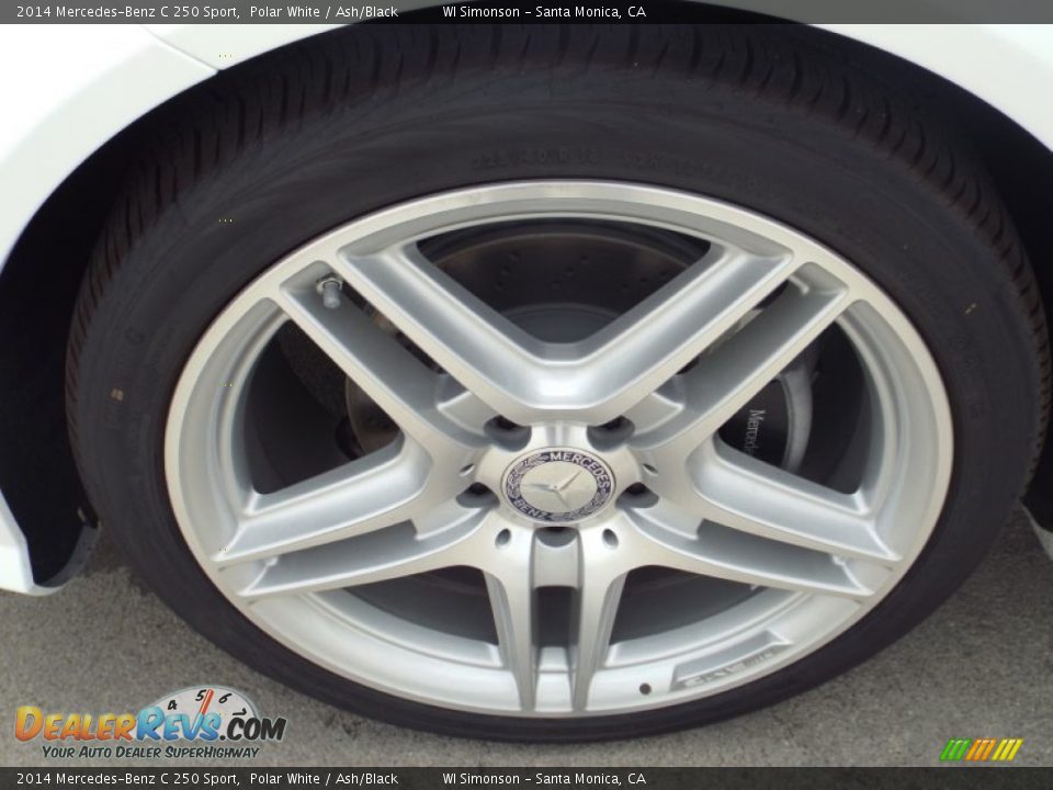2014 Mercedes-Benz C 250 Sport Polar White / Ash/Black Photo #10