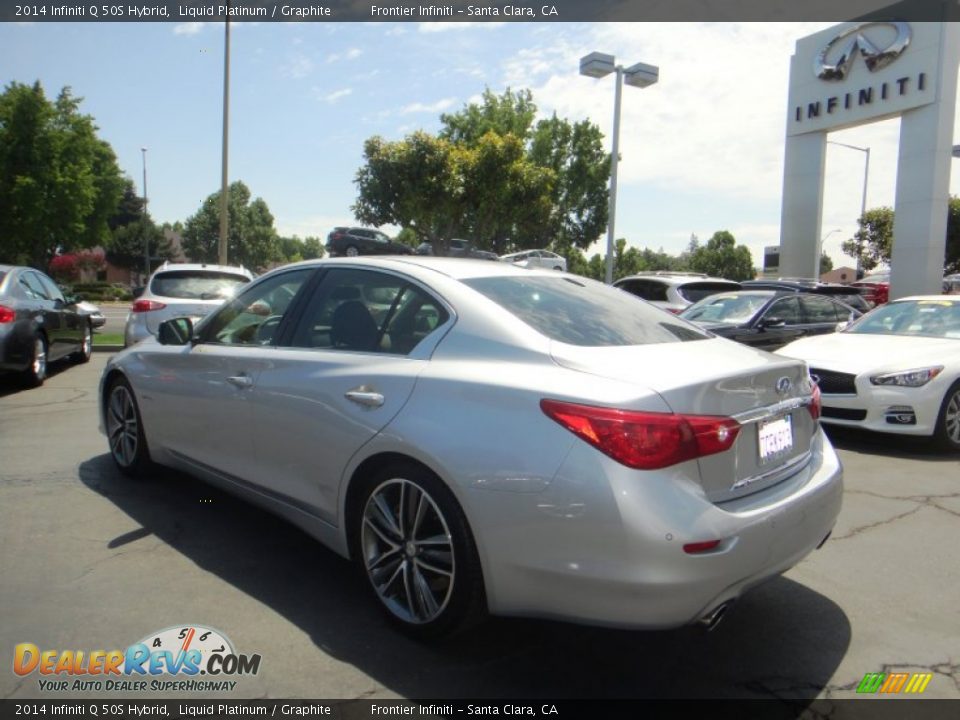 2014 Infiniti Q 50S Hybrid Liquid Platinum / Graphite Photo #7