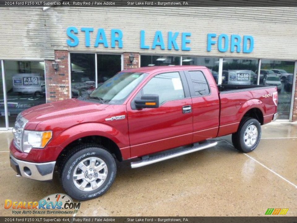 2014 Ford F150 XLT SuperCab 4x4 Ruby Red / Pale Adobe Photo #1