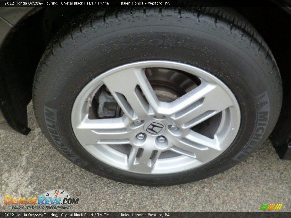2012 Honda Odyssey Touring Crystal Black Pearl / Truffle Photo #8