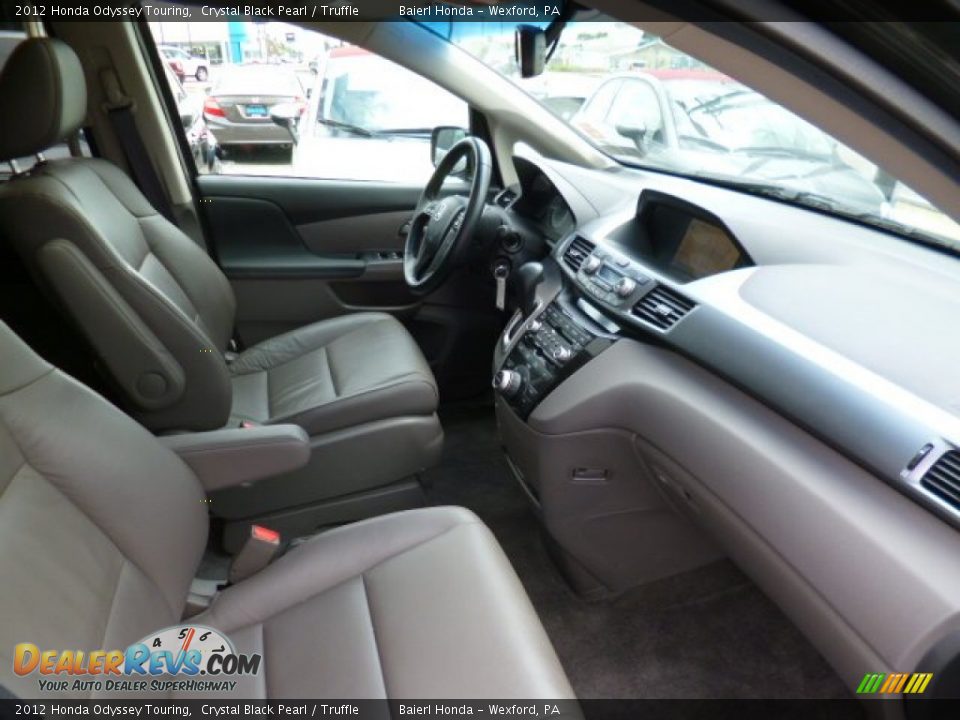 2012 Honda Odyssey Touring Crystal Black Pearl / Truffle Photo #9