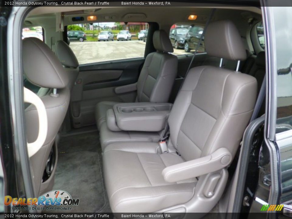 2012 Honda Odyssey Touring Crystal Black Pearl / Truffle Photo #13