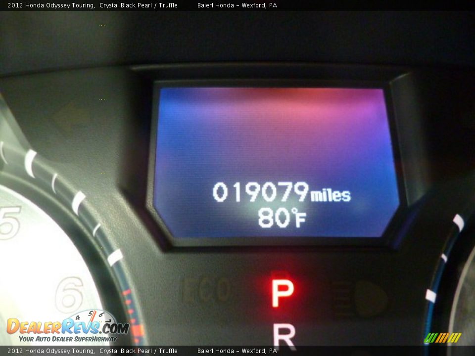 2012 Honda Odyssey Touring Crystal Black Pearl / Truffle Photo #20