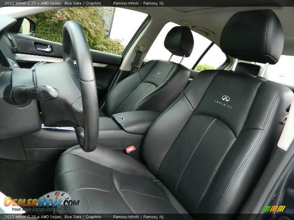 Front Seat of 2012 Infiniti G 25 x AWD Sedan Photo #7