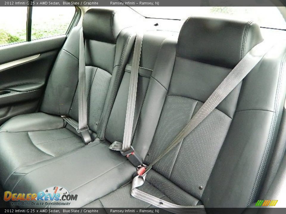 Rear Seat of 2012 Infiniti G 25 x AWD Sedan Photo #8