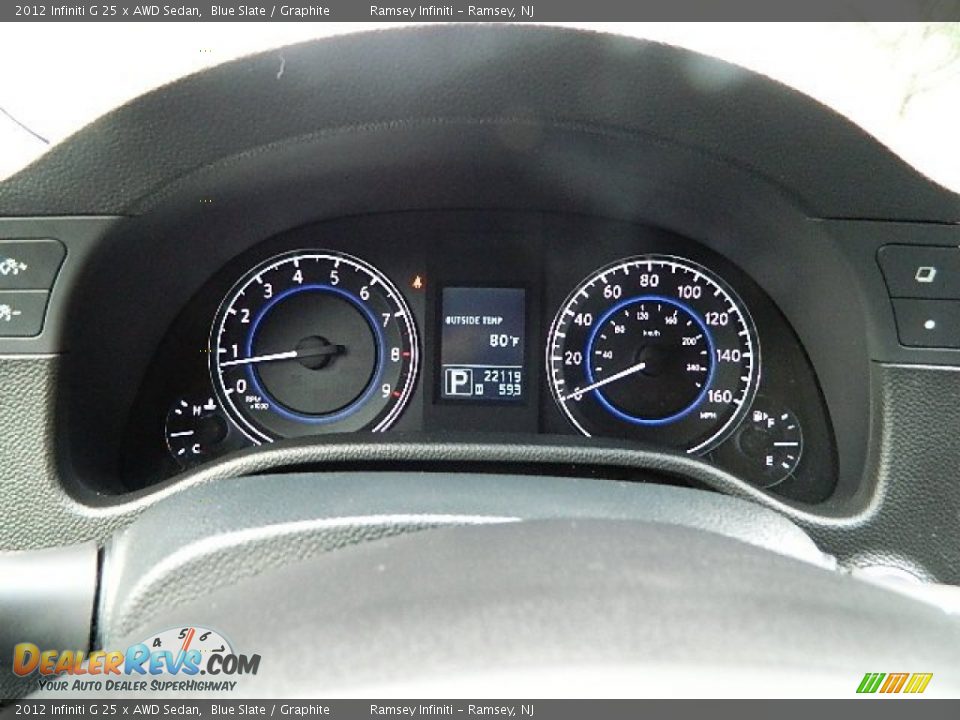 2012 Infiniti G 25 x AWD Sedan Blue Slate / Graphite Photo #13