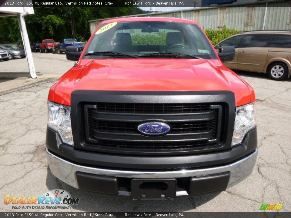 2013 Ford F150 XL Regular Cab Vermillion Red / Steel Gray Photo #3