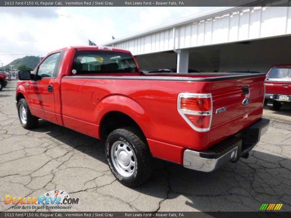 2013 Ford F150 XL Regular Cab Vermillion Red / Steel Gray Photo #6