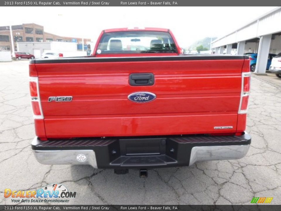 2013 Ford F150 XL Regular Cab Vermillion Red / Steel Gray Photo #7