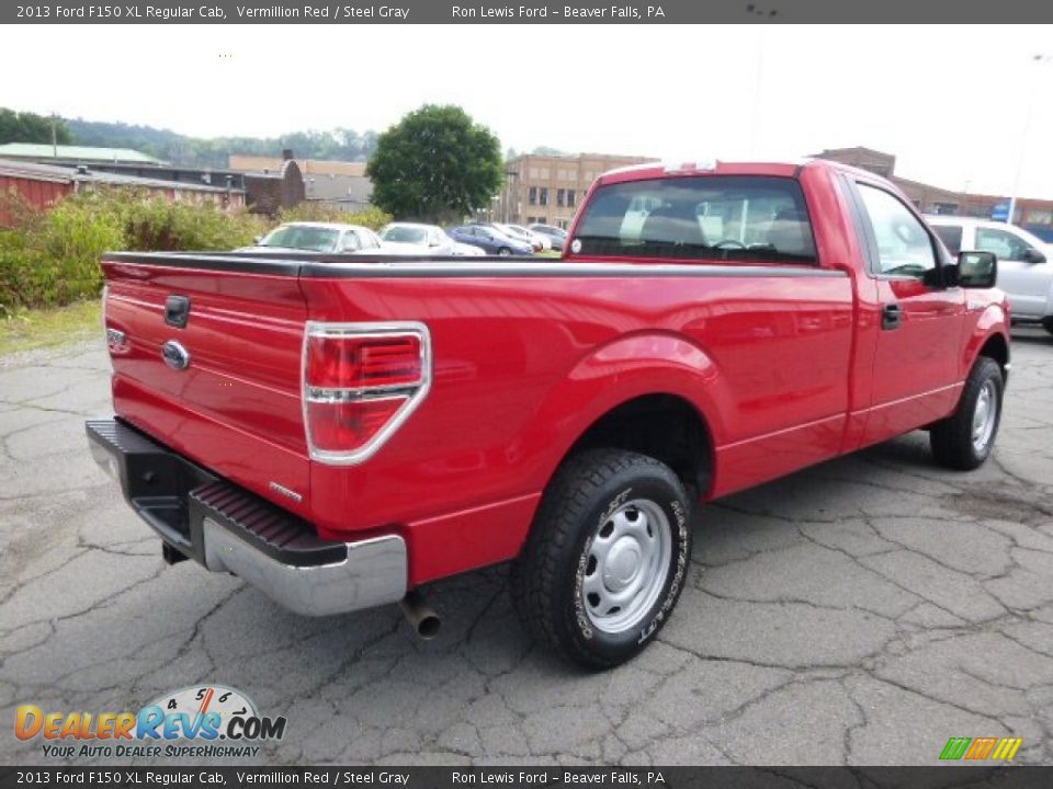 2013 Ford F150 XL Regular Cab Vermillion Red / Steel Gray Photo #8