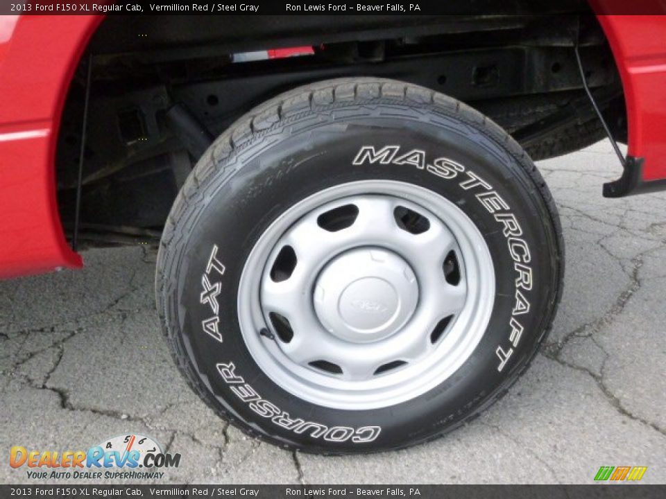 2013 Ford F150 XL Regular Cab Vermillion Red / Steel Gray Photo #9