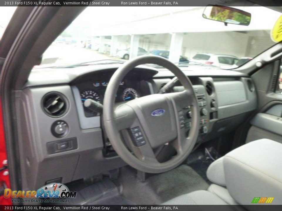 2013 Ford F150 XL Regular Cab Vermillion Red / Steel Gray Photo #12