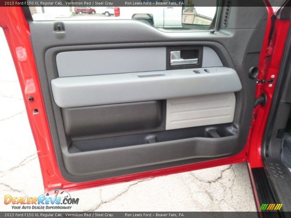 2013 Ford F150 XL Regular Cab Vermillion Red / Steel Gray Photo #13