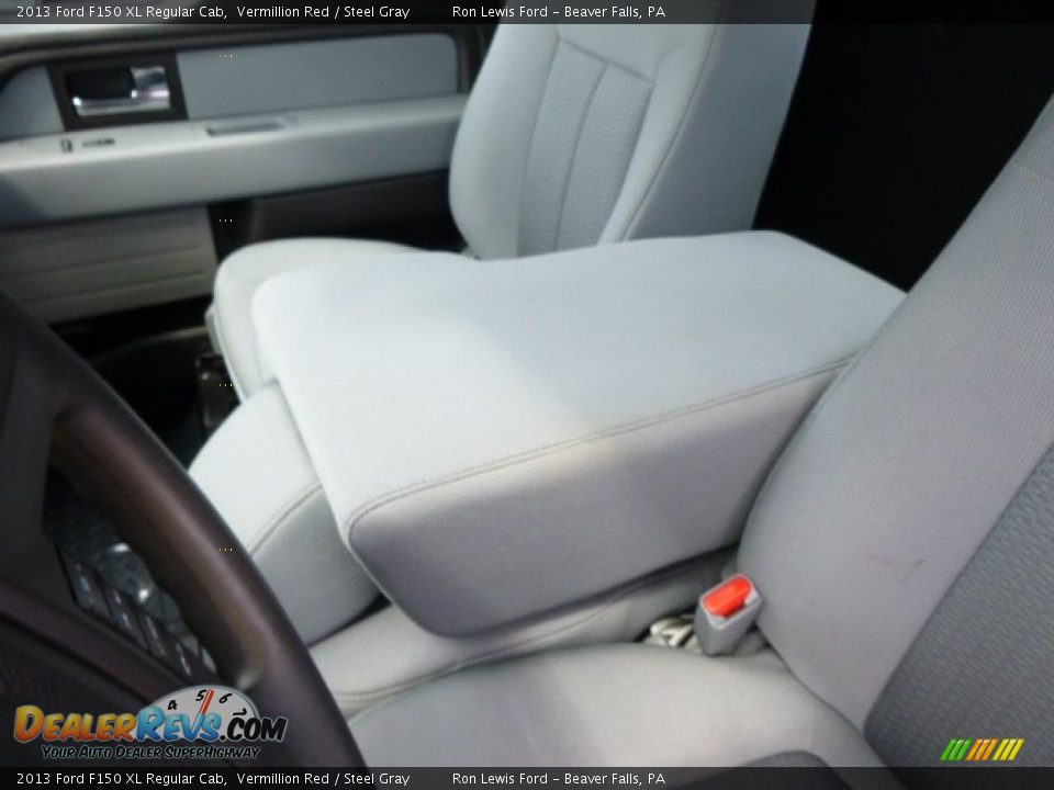 2013 Ford F150 XL Regular Cab Vermillion Red / Steel Gray Photo #15