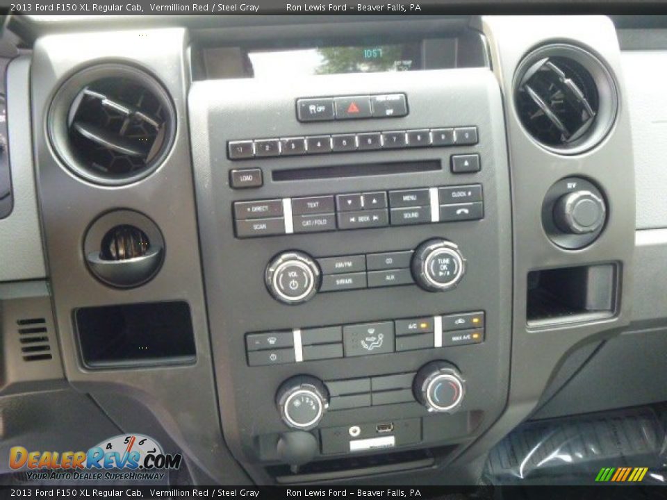 2013 Ford F150 XL Regular Cab Vermillion Red / Steel Gray Photo #16