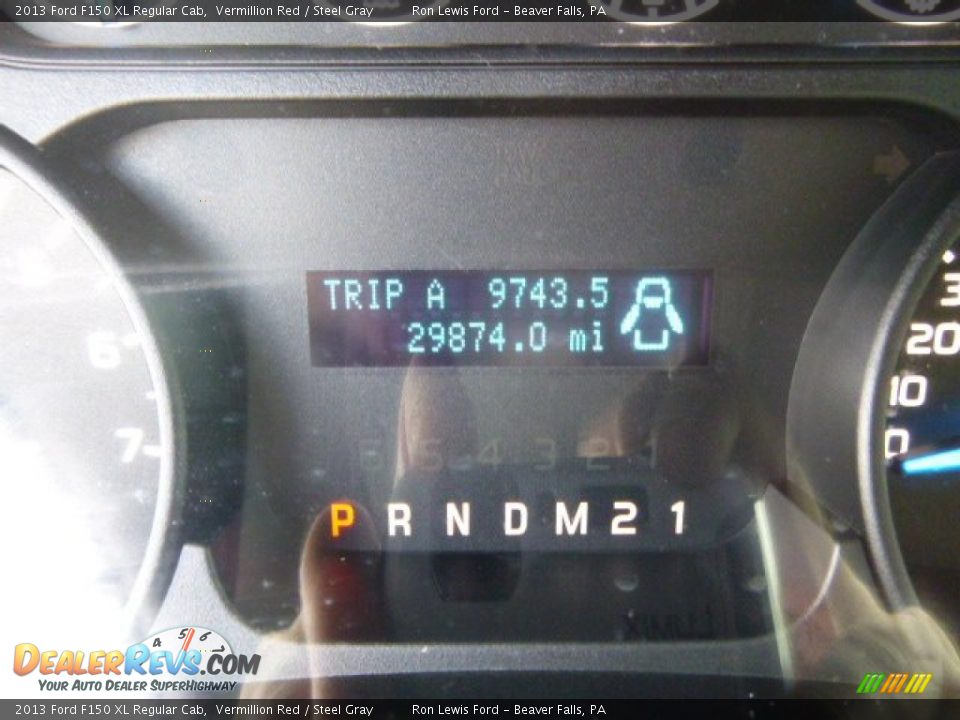 2013 Ford F150 XL Regular Cab Vermillion Red / Steel Gray Photo #19