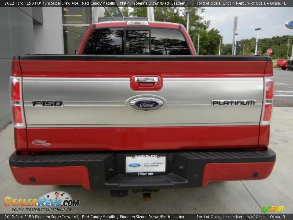 2012 Ford F150 Platinum SuperCrew 4x4 Red Candy Metallic / Platinum Sienna Brown/Black Leather Photo #3