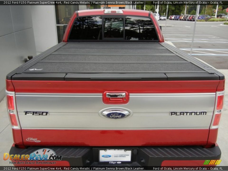 2012 Ford F150 Platinum SuperCrew 4x4 Red Candy Metallic / Platinum Sienna Brown/Black Leather Photo #4