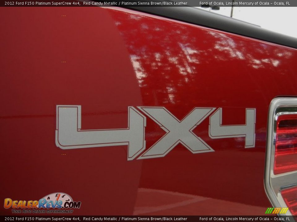 2012 Ford F150 Platinum SuperCrew 4x4 Red Candy Metallic / Platinum Sienna Brown/Black Leather Photo #11