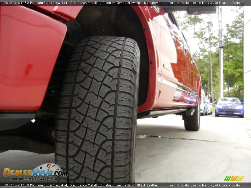 2012 Ford F150 Platinum SuperCrew 4x4 Red Candy Metallic / Platinum Sienna Brown/Black Leather Photo #12