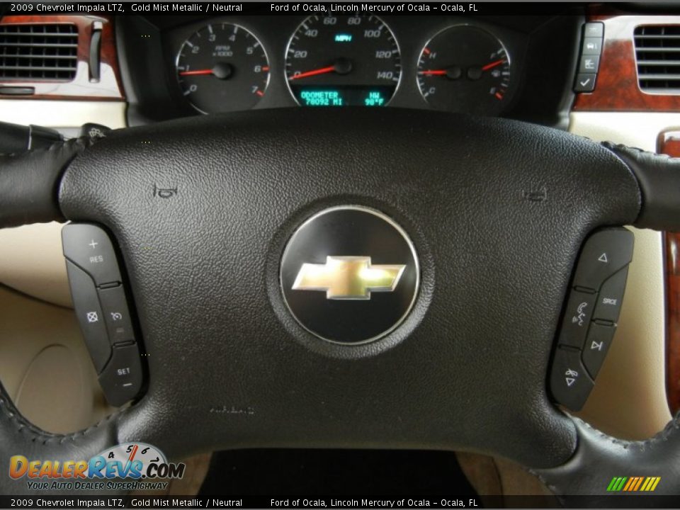 2009 Chevrolet Impala LTZ Gold Mist Metallic / Neutral Photo #24