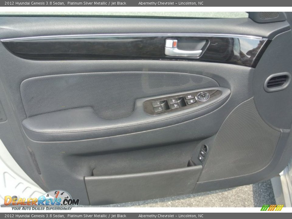 2012 Hyundai Genesis 3.8 Sedan Platinum Silver Metallic / Jet Black Photo #9