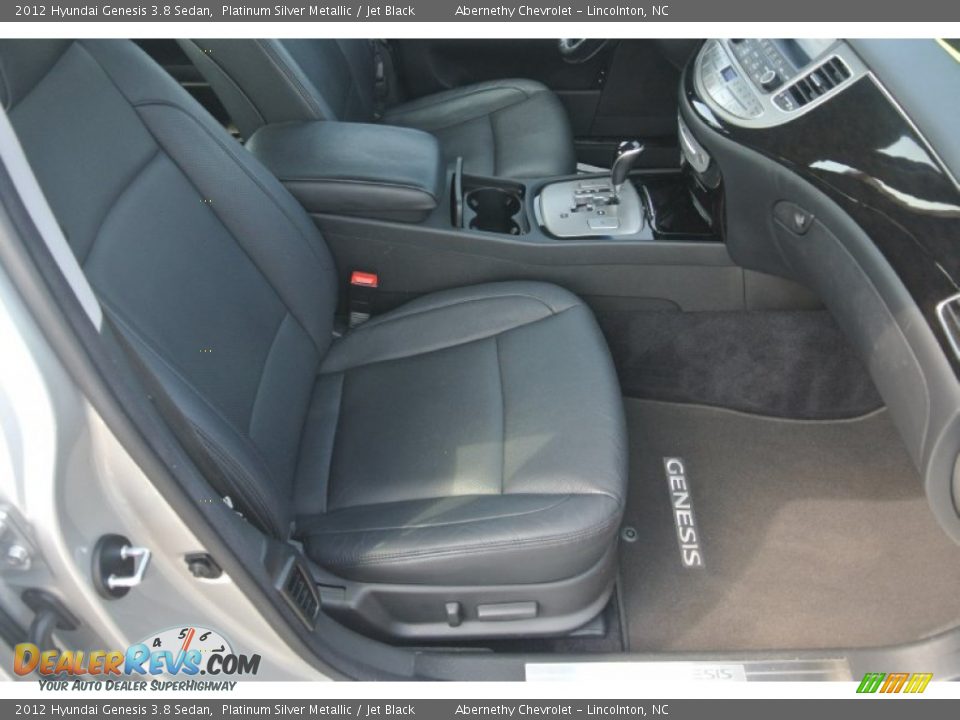 2012 Hyundai Genesis 3.8 Sedan Platinum Silver Metallic / Jet Black Photo #18