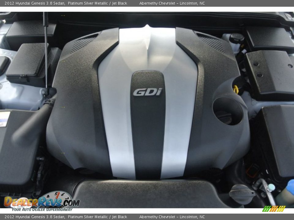 2012 Hyundai Genesis 3.8 Sedan Platinum Silver Metallic / Jet Black Photo #20