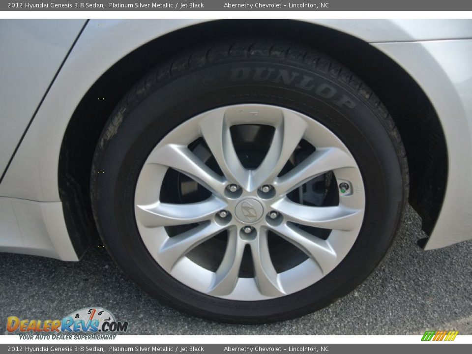 2012 Hyundai Genesis 3.8 Sedan Platinum Silver Metallic / Jet Black Photo #22