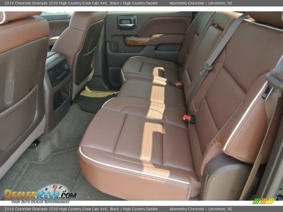 Rear Seat of 2014 Chevrolet Silverado 1500 High Country Crew Cab 4x4 Photo #17