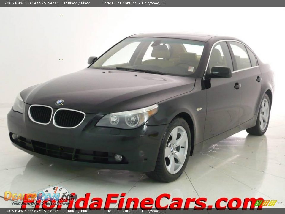 2006 BMW 5 Series 525i Sedan Jet Black / Black Photo #1