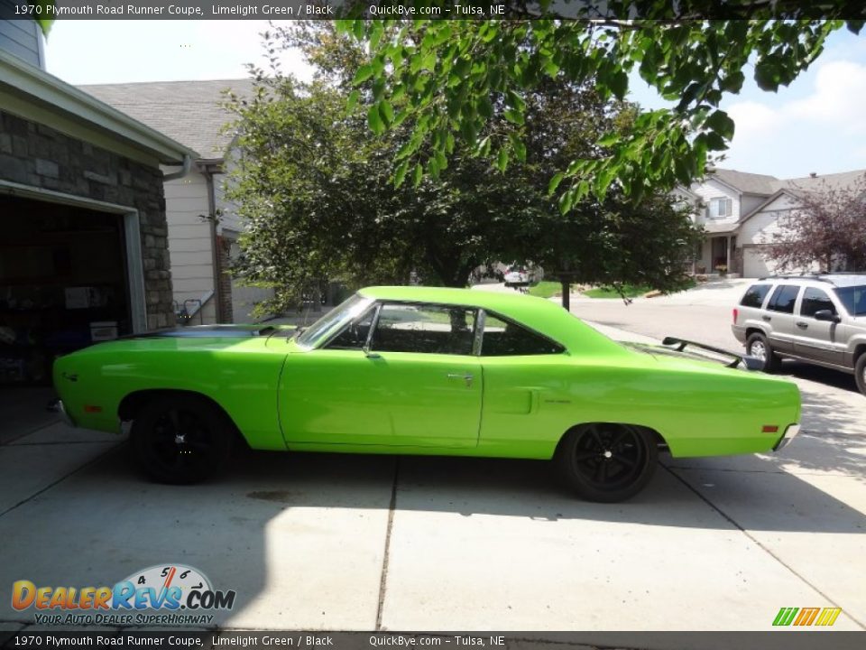 1970 Plymouth Road Runner Coupe Limelight Green / Black Photo #4