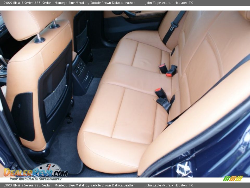 2009 BMW 3 Series 335i Sedan Montego Blue Metallic / Saddle Brown Dakota Leather Photo #15