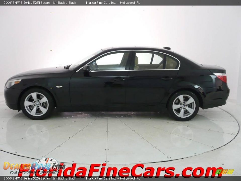 2006 BMW 5 Series 525i Sedan Jet Black / Black Photo #3