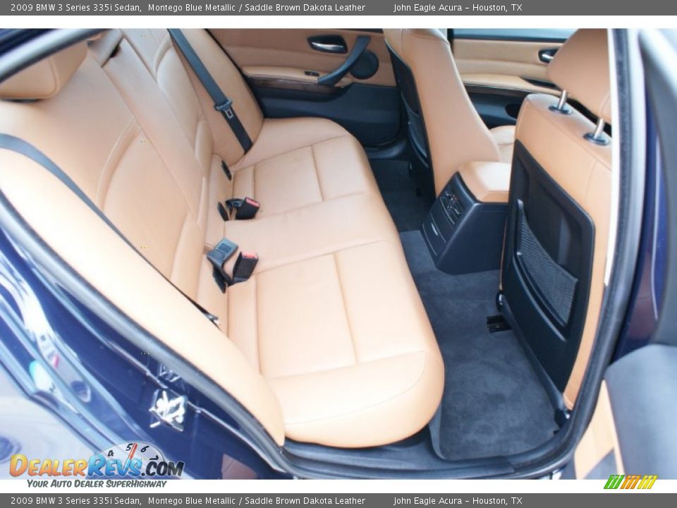2009 BMW 3 Series 335i Sedan Montego Blue Metallic / Saddle Brown Dakota Leather Photo #18