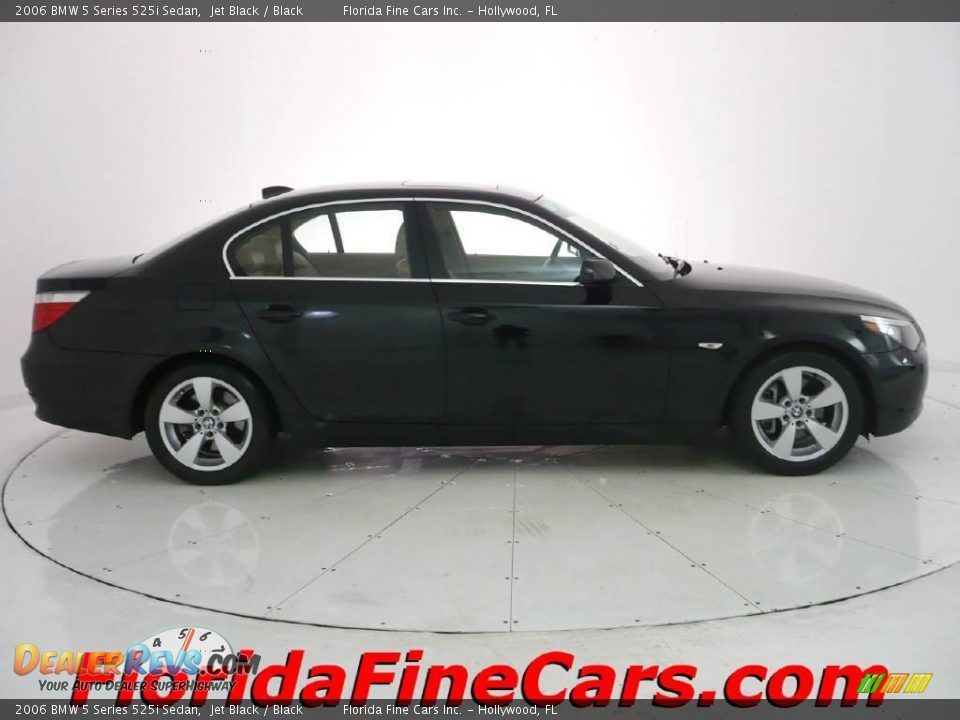 2006 BMW 5 Series 525i Sedan Jet Black / Black Photo #4