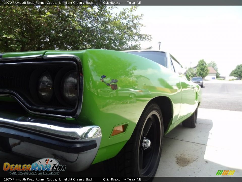 1970 Plymouth Road Runner Coupe Limelight Green / Black Photo #20