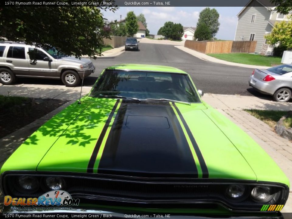 1970 Plymouth Road Runner Coupe Limelight Green / Black Photo #22