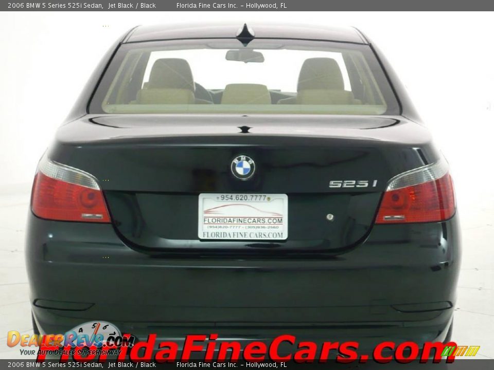 2006 BMW 5 Series 525i Sedan Jet Black / Black Photo #6