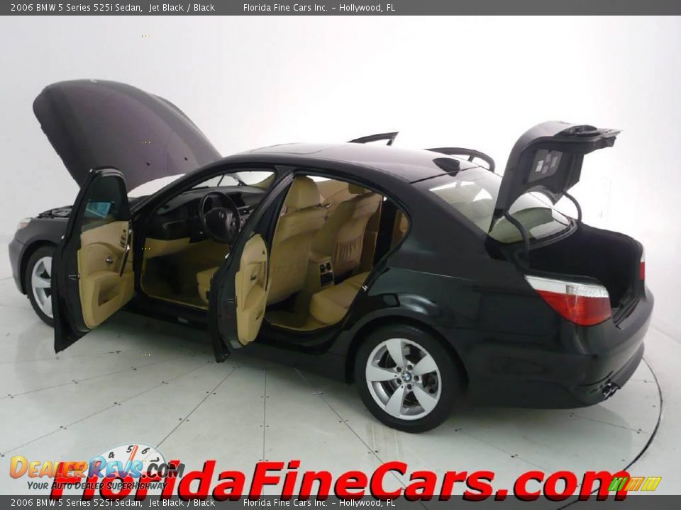 2006 BMW 5 Series 525i Sedan Jet Black / Black Photo #8