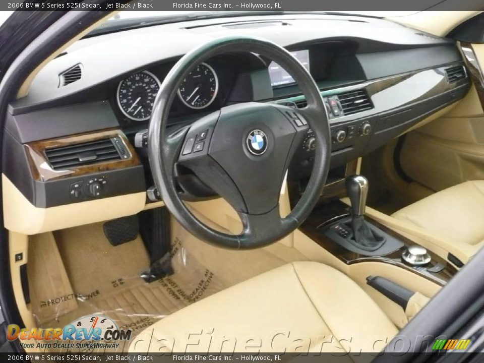 2006 BMW 5 Series 525i Sedan Jet Black / Black Photo #12