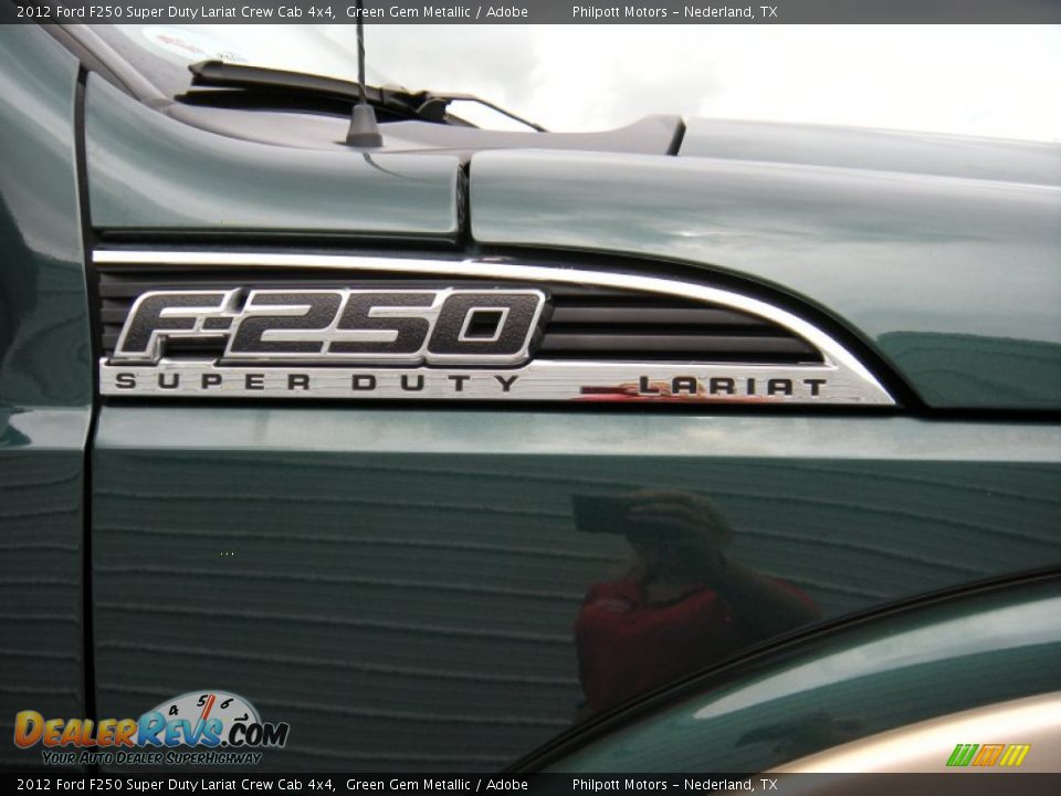 2012 Ford F250 Super Duty Lariat Crew Cab 4x4 Green Gem Metallic / Adobe Photo #15